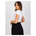 Biely dámsky crop top s krátkymi rukávmi RV-TS-7538.12P-white