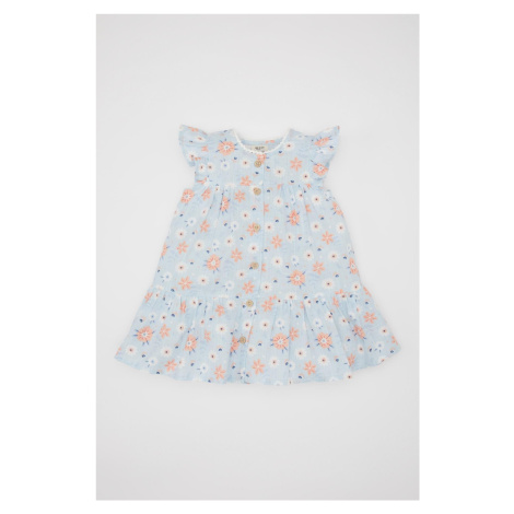 DEFACTO Baby Girl Floral Sleeveless Poplin Dress