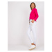 Fuchsia and white women's set with Regine casual trousers