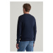 SVETER GANT COTTON PIQUE C-NECK EVENING BLUE