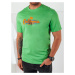 Men's T-shirt with print, green Dstreet