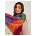 Colorful women's scarf with fringe