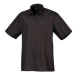 Premier Workwear Pánska košeľa s krátkym rukávom PR202 Black