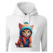 Dámská mikina s potlačou mačiatka v oblečku - tričko pre milovníkov mačiek