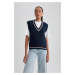 DEFACTO Oversize Fit V-Neck Sweater