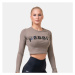 NEBBIA Dámske tričko Crop Top Sporty Hero Long Sleeves Mocha  S