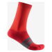 CASTELLI Cyklistické ponožky klasické - ESPRESSO 15 - červená