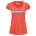 Dámské tričko Babolat Exercise Stripes Tee Poppy Red