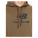 New Balance Mikina Essentials Stacked Logo French Terry Hoodie MT31537 Hnedá Regular Fit