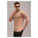 Madmext Mink Polo Neck Regular Fit Men's T-shirt 6110