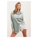 Bigdart 3985 Oversize Satin Shirt - Çağla