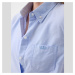 Košeľa GAP Logo Fitted Oxford Shirt Light Blue