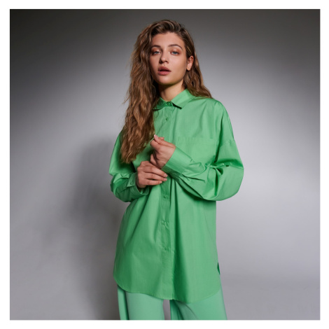 Sinsay - Oversize košeľa - Zelená