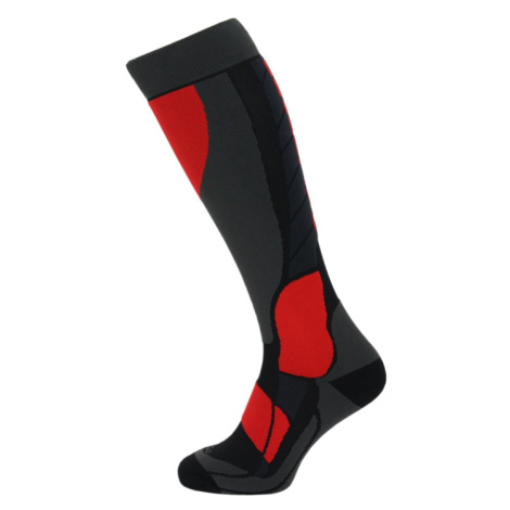 BLIZZARD-Compress 120 ski socks, black/grey/red Čierna