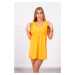 Dress with ruffles on the sides orange neon