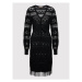 TWINSET Úpletové šaty 221TP3032 Čierna Regular Fit