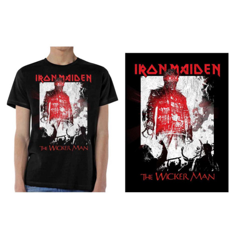 Iron Maiden tričko The Wicker Man Smoke Čierna