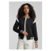 Women's inset College Sweat Jacket blk/wht