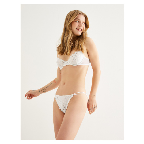 Koton Cotton Panty Brief Embroidered Double Pile Detail.