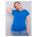 Larger cotton T-shirt in navy color