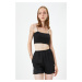 Koton Women's Black Shorts & Bermuda