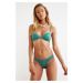 Trendyol Green Normal Waist Bikini bottom