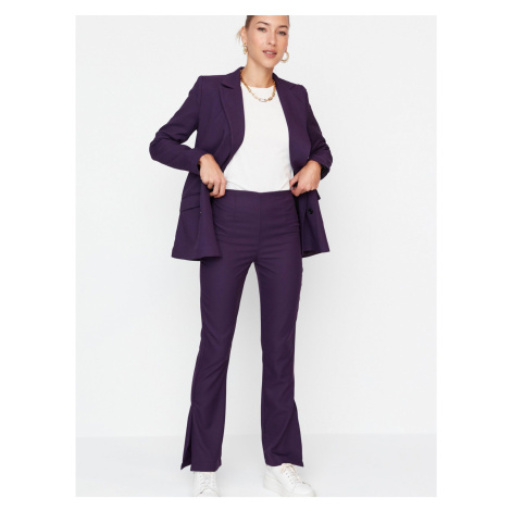 Women's purple pants with slits Trendyol - Women