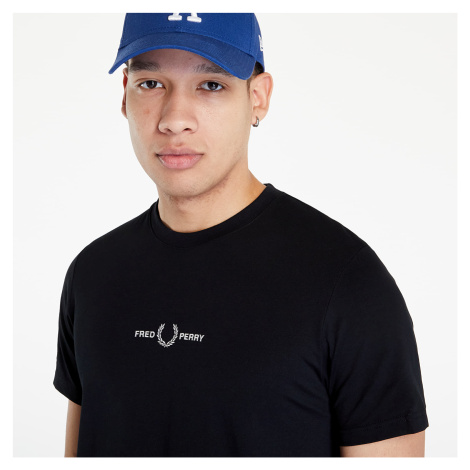FRED PERRY Embroidered T-Shirt Black