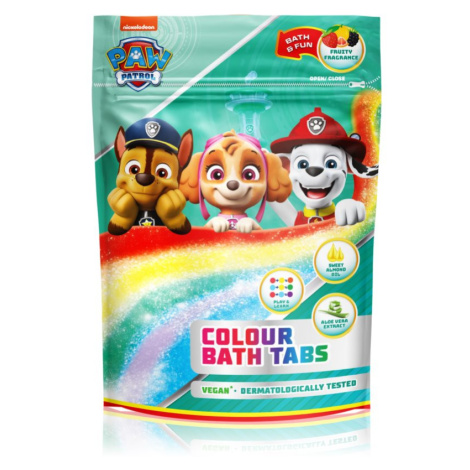 Nickelodeon Paw Patrol Colour Bath Tabs prípravok do kúpeľa pre deti