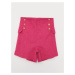 LC Waikiki Self-patterned Girls' Shorts with Elastic Waistband