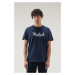 Tričko Woolrich Embroidered Logo T-Shirt Melton Blue