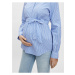 Modrá pruhovaná tehotenská košeľa Mama.licious Leticia