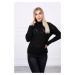 Black sweater with high neckline and diamond pattern