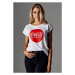 Mr. Tee Ladies Coca Cola Round Logo Tee white