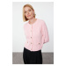 Trendyol Pink Crop Premium Yarn/Special Yarn Pocket Detailed Jacket-Look Knitwear Cardigan