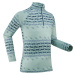 Detské lyžiarske spodné tričko bl500 s 1/2 zipsom modré