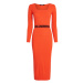 Šaty Karl Lagerfeld Lslv Knit Dress Oranžová
