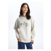 LC Waikiki Crew Neck Mickey and Friends Printed Long Sleeve Oversize Women's Sweatshirt Tunic