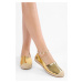 Shoeberry Women's Melany Gold Shiny Daily Espadrilles