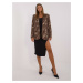 TMAVOBÉŽOVÉ OVERSIZE SAKO S LEOPARDÍM VZOROM DHJ-MA-2002A-2.53-DARK BEIGE