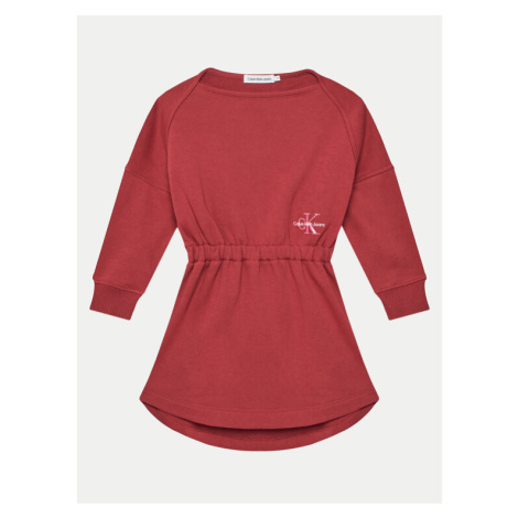 Calvin Klein Jeans Úpletové šaty Monogram IG0IG02316 M Červená Relaxed Fit