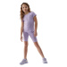 Dievčenské teplákové kraťasy 4F JUNIOR TIGHTS-4FJWSS24TTIGF129-52S-LIGHT VIOLET