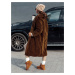 Women's winter coat LUXERII long fur camel Dstreet