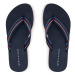 Tommy Hilfiger Žabky Wedge Stripes Beach Sandal FW0FW07858 Tmavomodrá