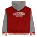 Abercrombie & Fitch Tepláková bunda  sivá melírovaná / červená / biela