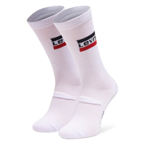 Levi's® Súprava 2 párov vysokých ponožiek unisex 37157-0538 Biela Levi´s