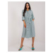 Mint shirt dress with 3/4 sleeves