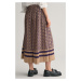 SUKŇA GANT MONOGRAM PRINT PLEATED SKIRT PANSY PURPLE