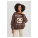 DEFACTO Oversize Fit Crew Neck Thick Sweatshirt