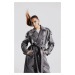 DEFACTO Relax Fit Faux Leather Trench Coat